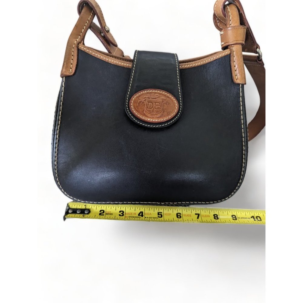 Vintage Dooney & Bourke Mini Hobo Purse Black And Tan Nice Condition - Picture 13 of 16
